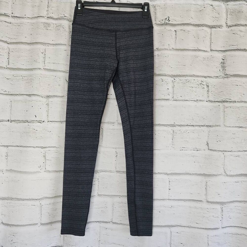 Beyond Yoga Womens Charcoal Space Dye Mid Rise Essential Active Leggings Small